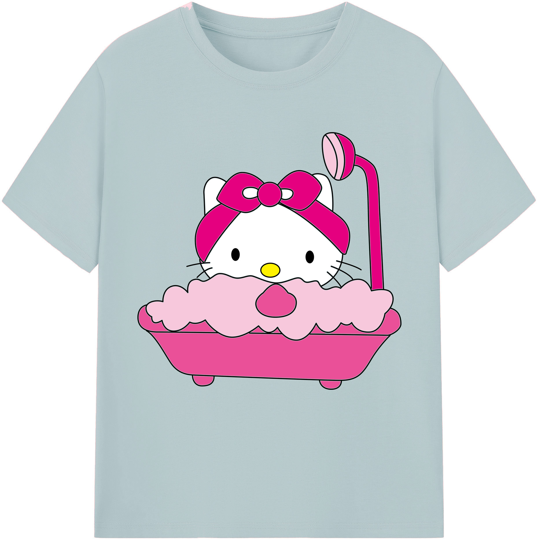 （画像用） Hello Kitty ハローキティ 綿100％半袖Tシャツ（フロントプリント）